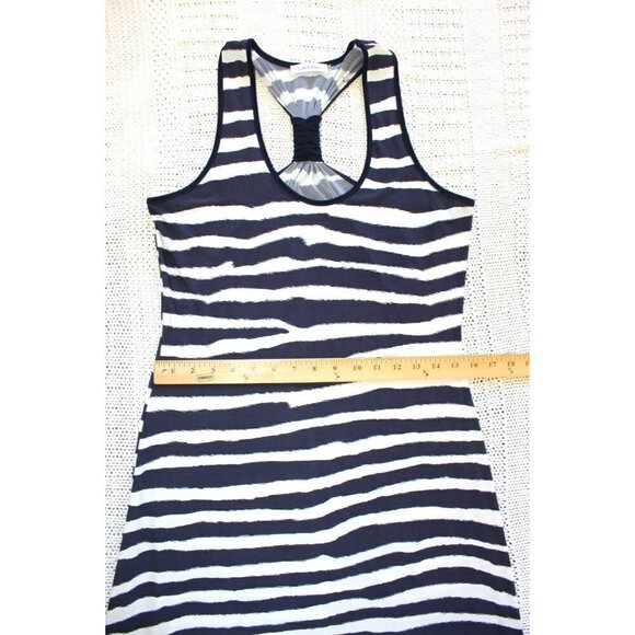 Calvin Klein Navy blue striped Maxi dress Size 8 sleeveless summer and beachy - Picture 5 of 10